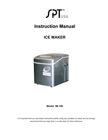 Instruction Manual ICE MAKER | Manualzz