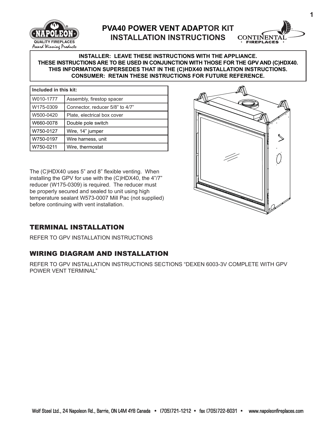 Pva40 Power Vent Adaptor Kit Installation Instructions Manualzz