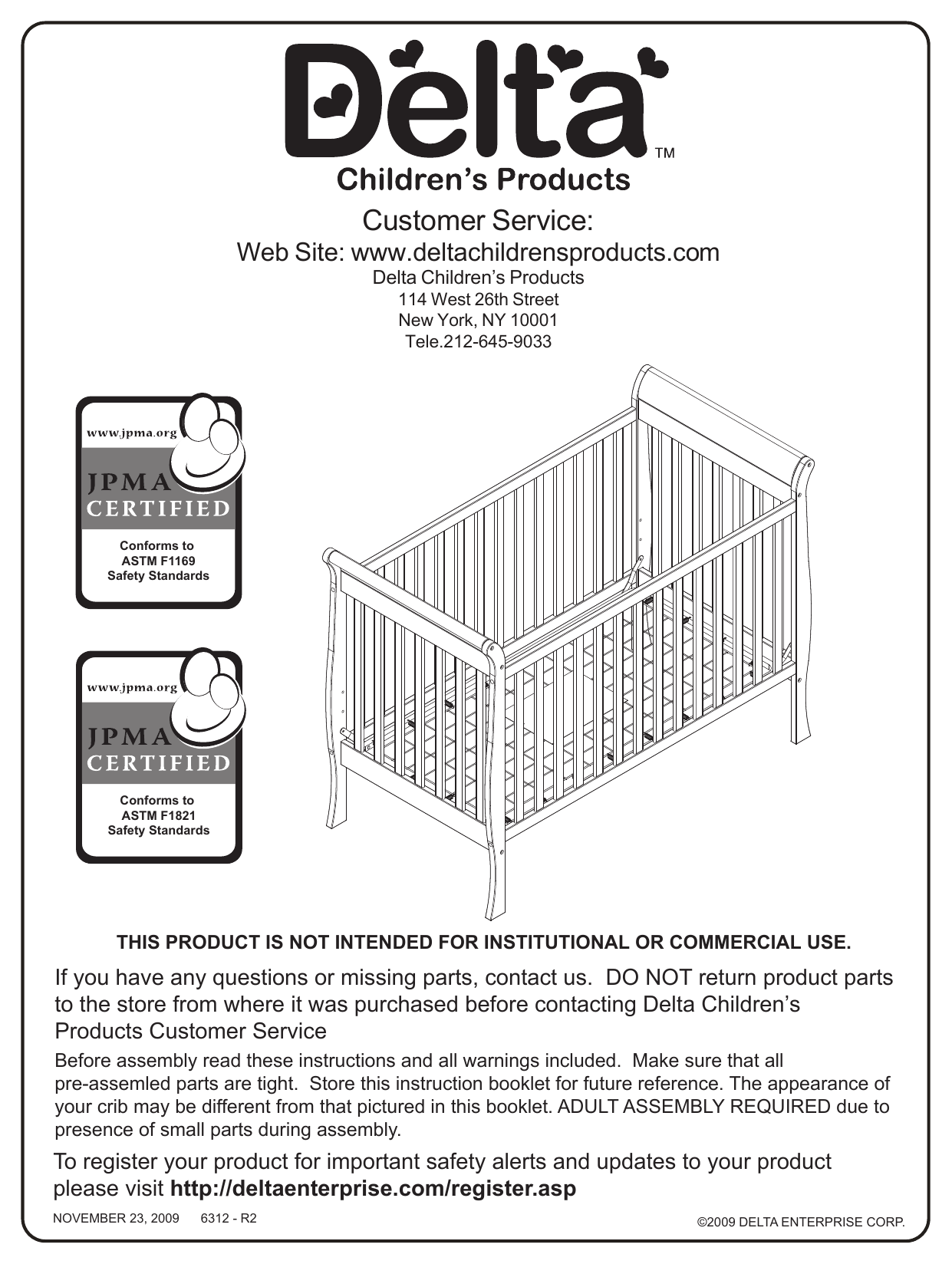 Delta children's 2025 crib assembly