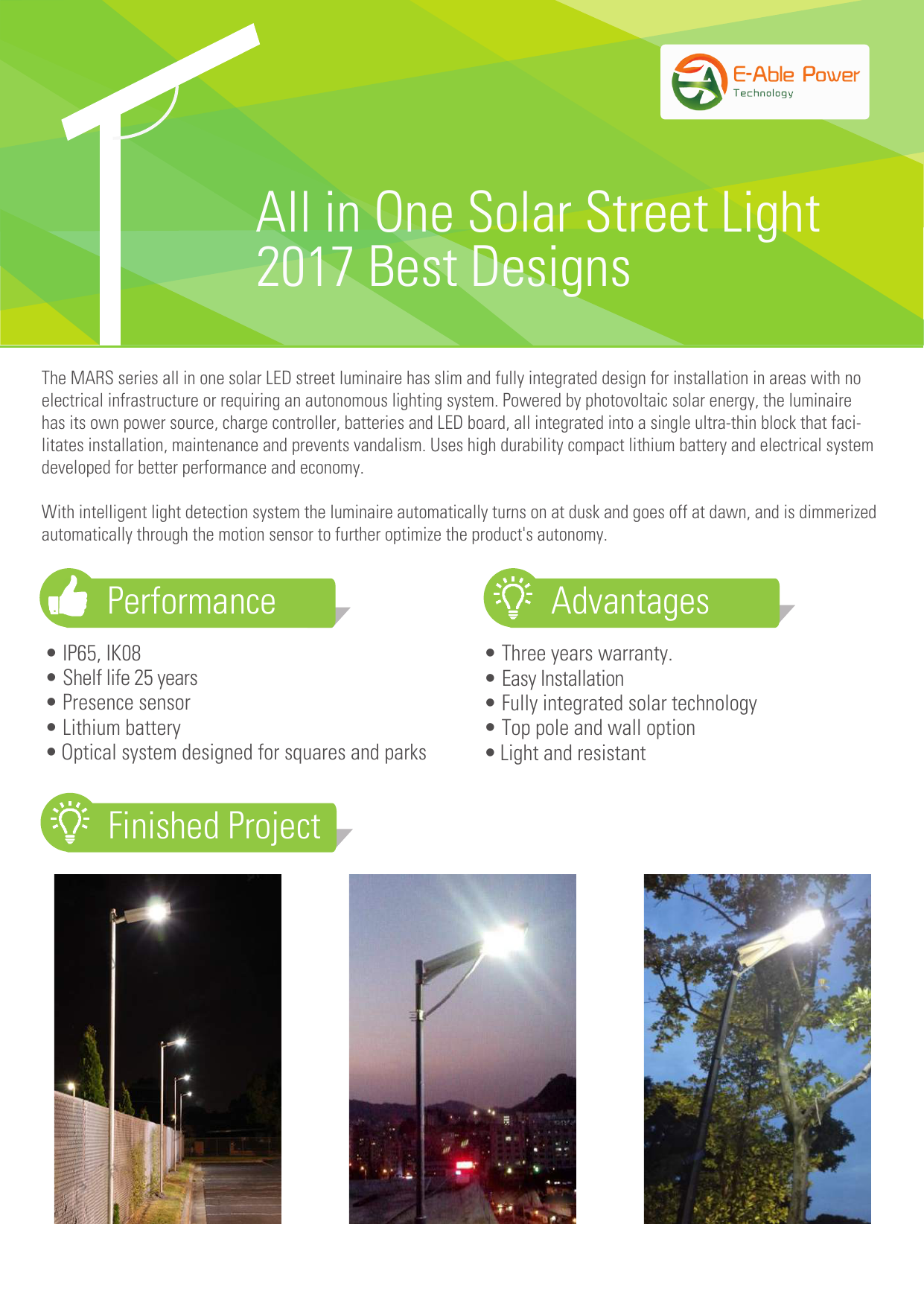 Eable Solar All In One Street Light E Manualzzcom