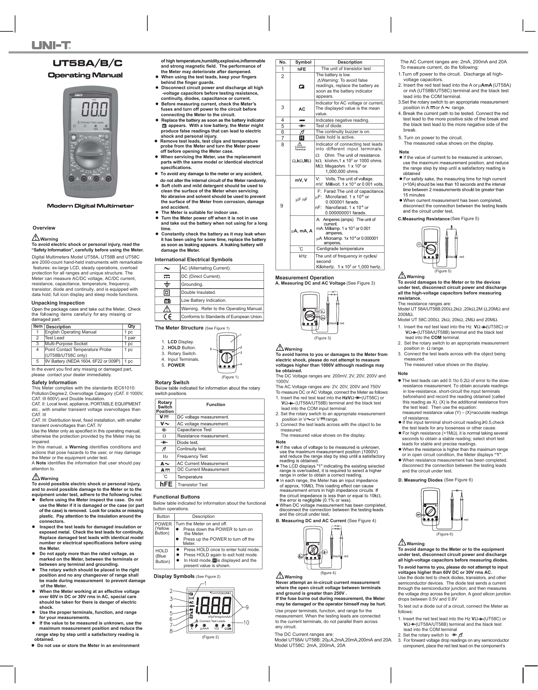 Image of Uni-T UT50B direct website