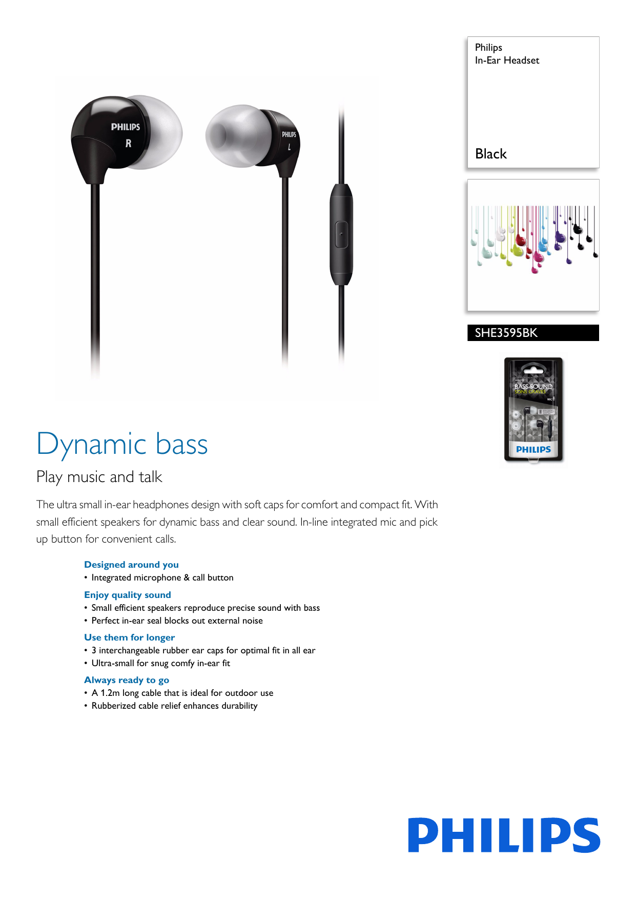 philips earphones 10mm speaker driver
