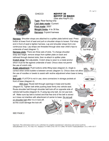 Chicco keyfit clearance 30 user manual