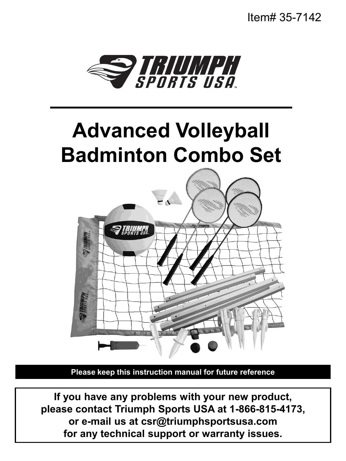 Triumph Advanced Volleyball / Badminton Combo Set