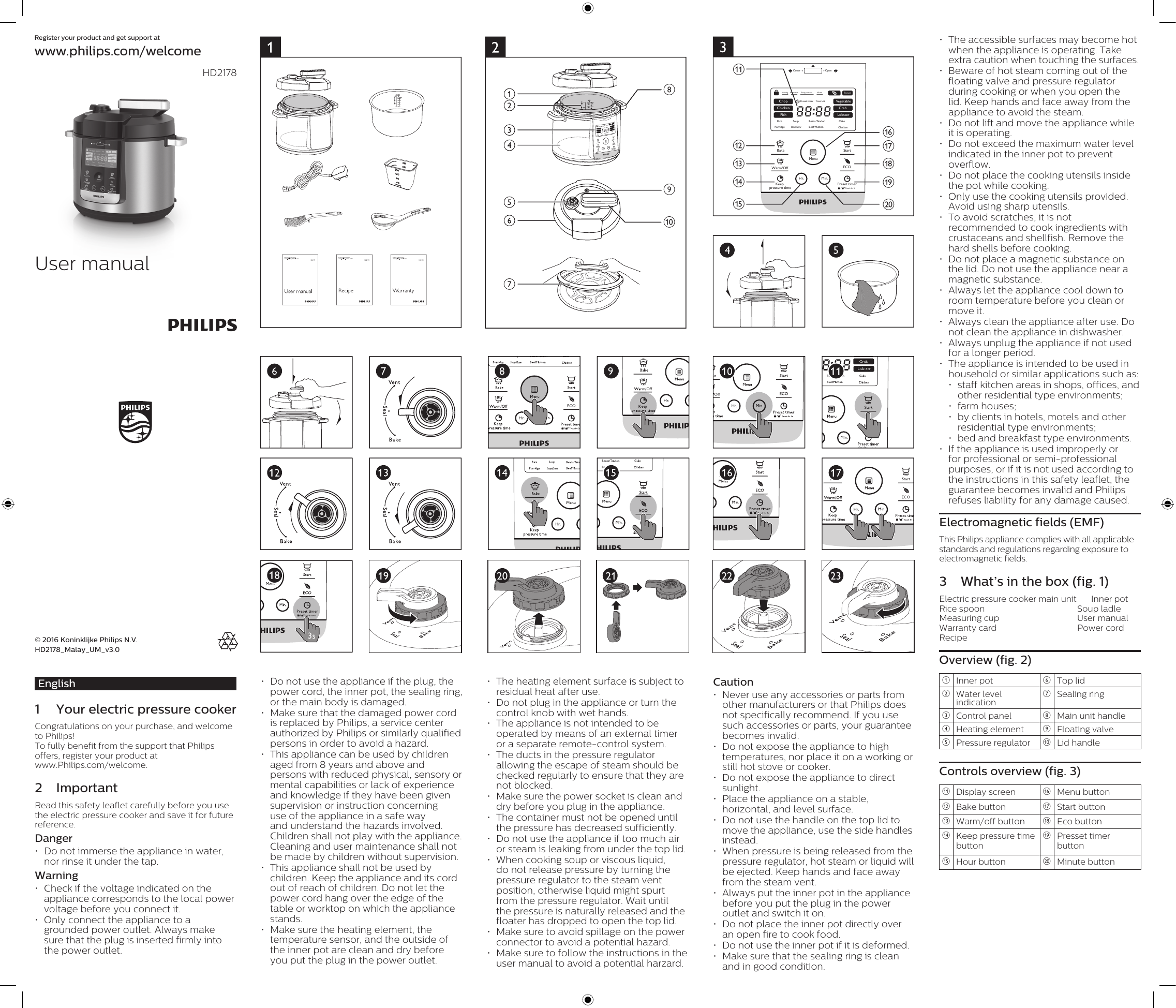 Philips pressure 2025 cooker manual