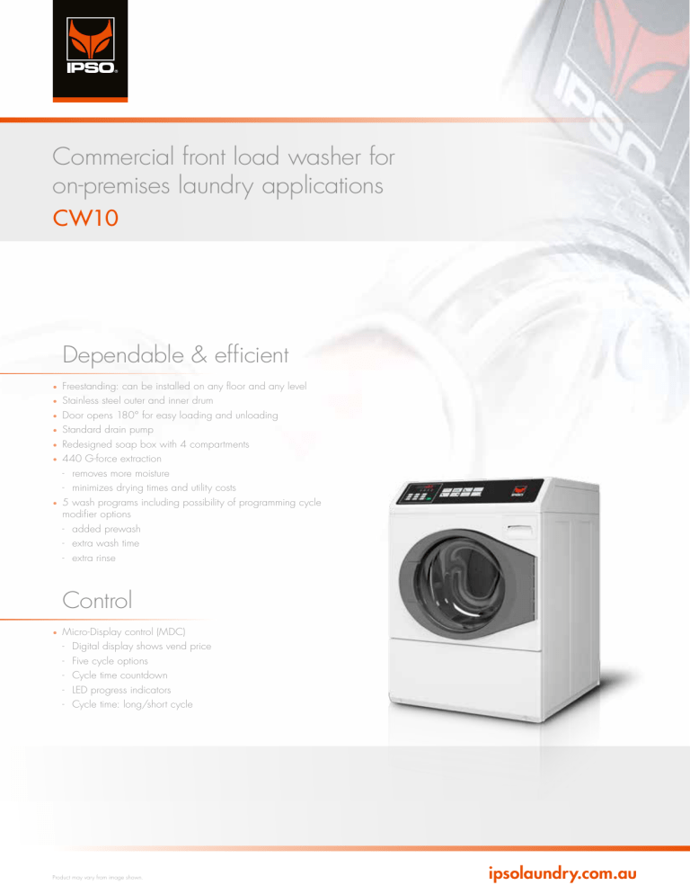 Ipso CW10 10kg Front Load Washer Manualzz