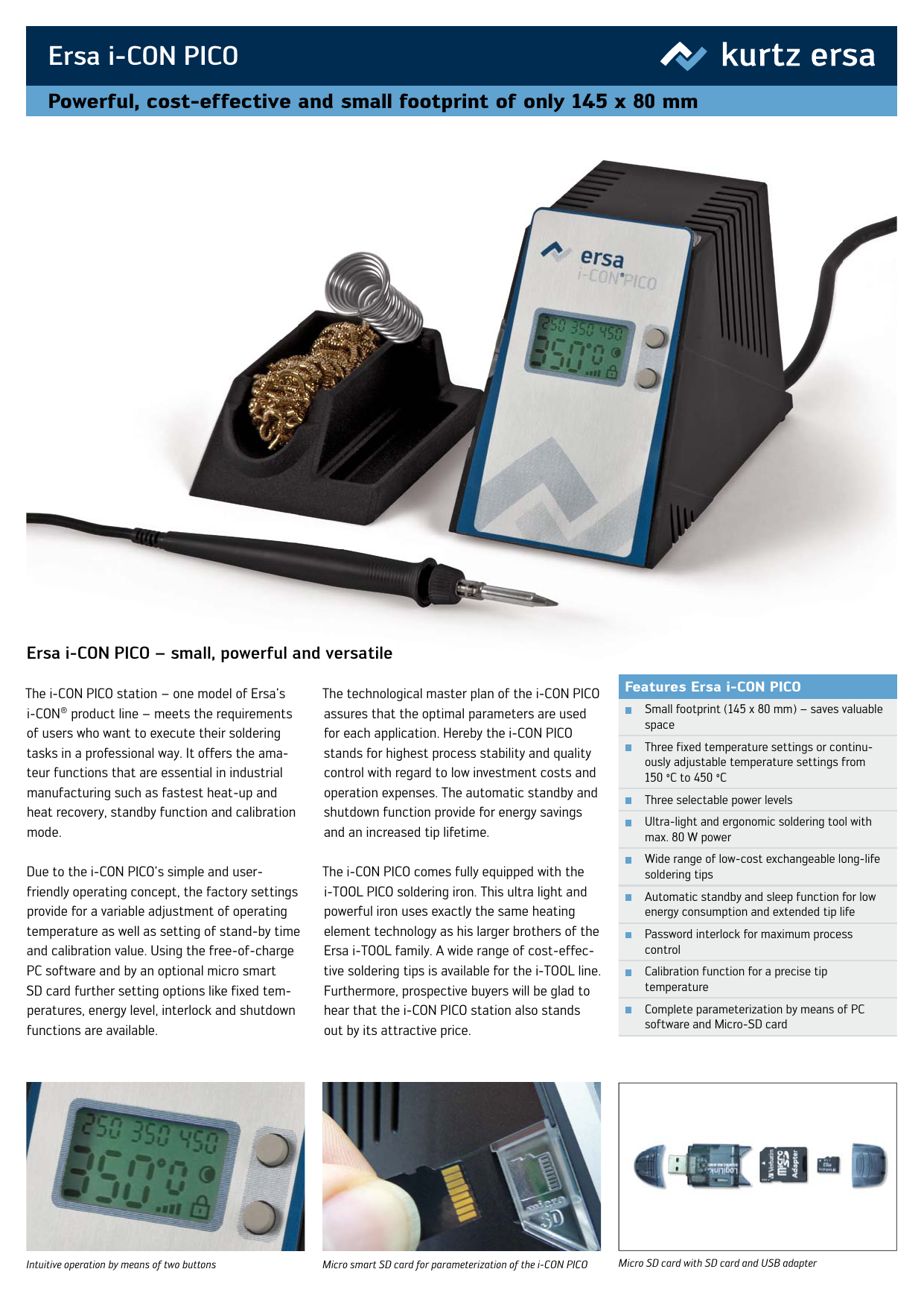 ERSA Lötkolben I-Tool Für I-Con Pico - 80 Watt, Ultraleicht & Leistungsstark