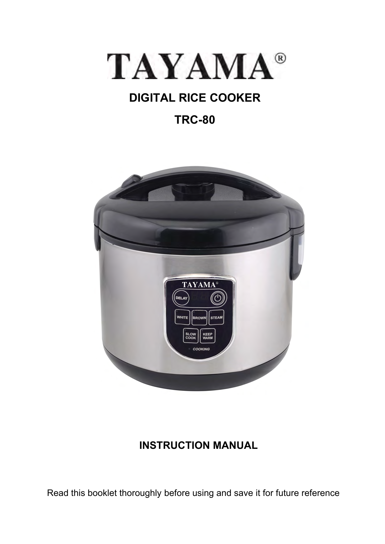 tayama pressure cooker manual