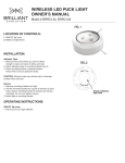 Brilliant Evolution LED White Puck Light (3-Pack) Owner's Manual