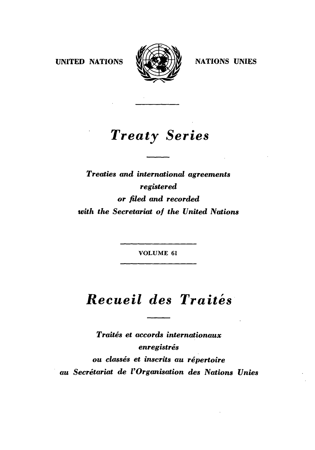 Treaty Series Recueil Des Traites United Nations Treaty Collection Manualzz