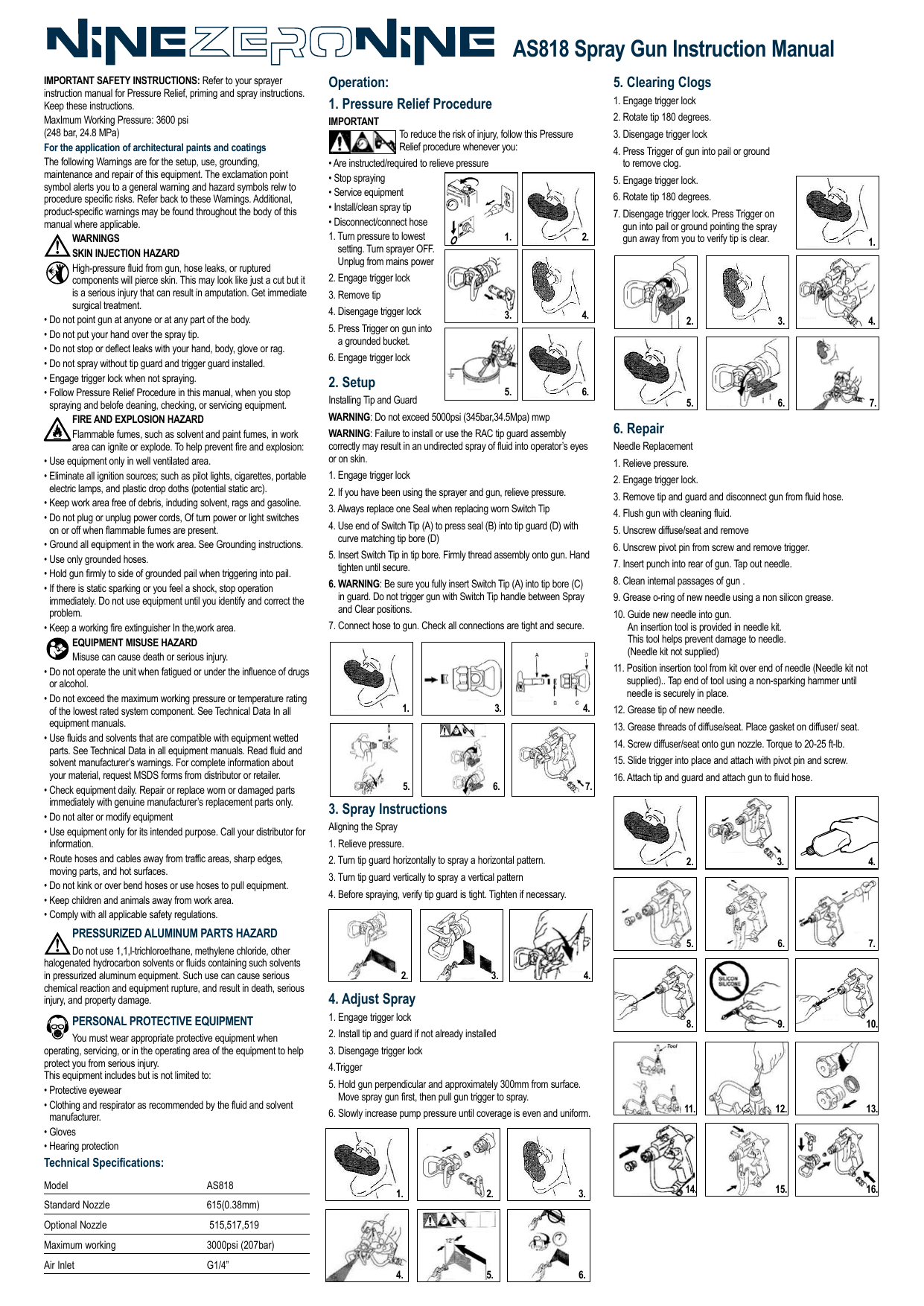 As818 Spray Gun Instruction Manual Manualzz