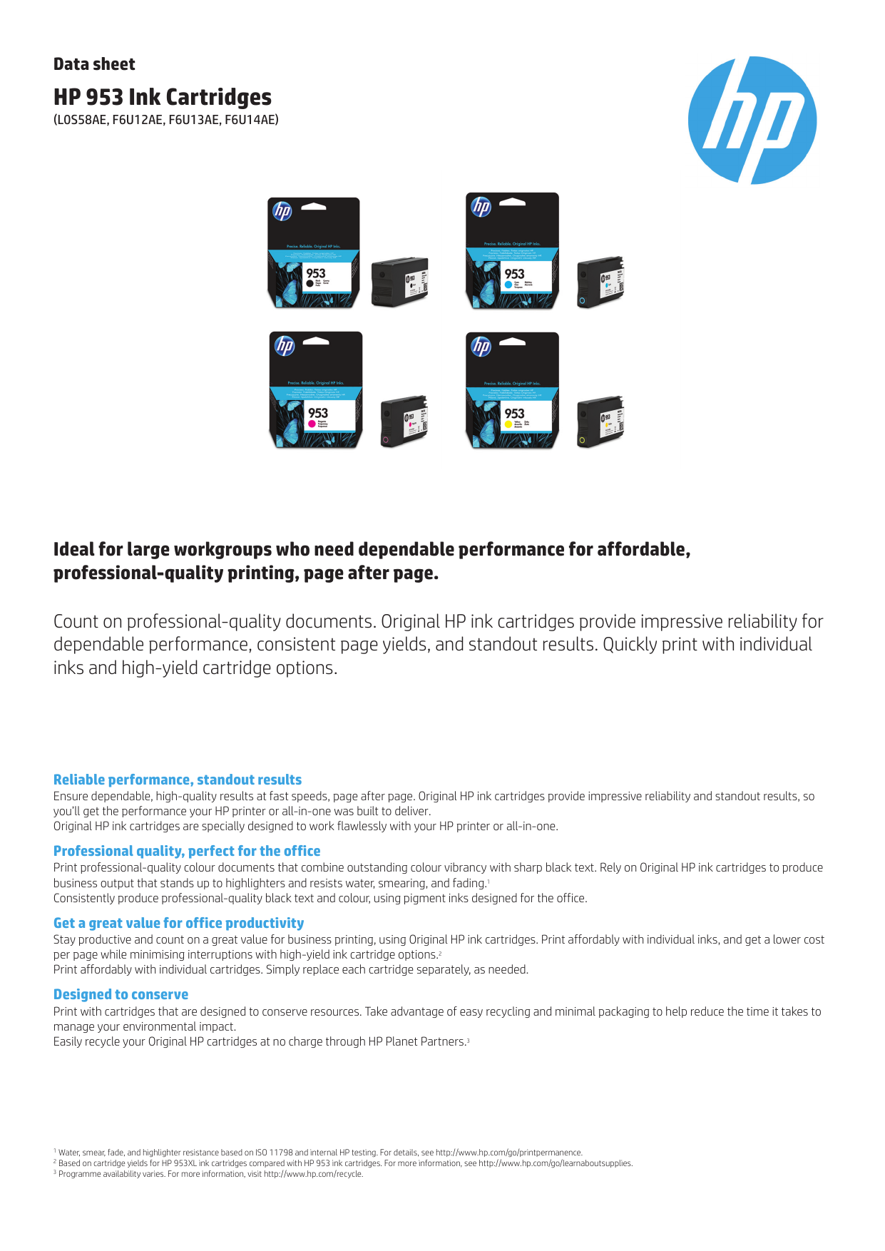 IPG Supplies Inkjet Datasheet - HP | Manualzz