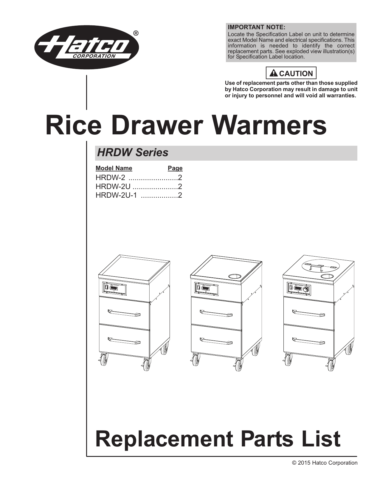 Rice Drawer Warmers Manualzz