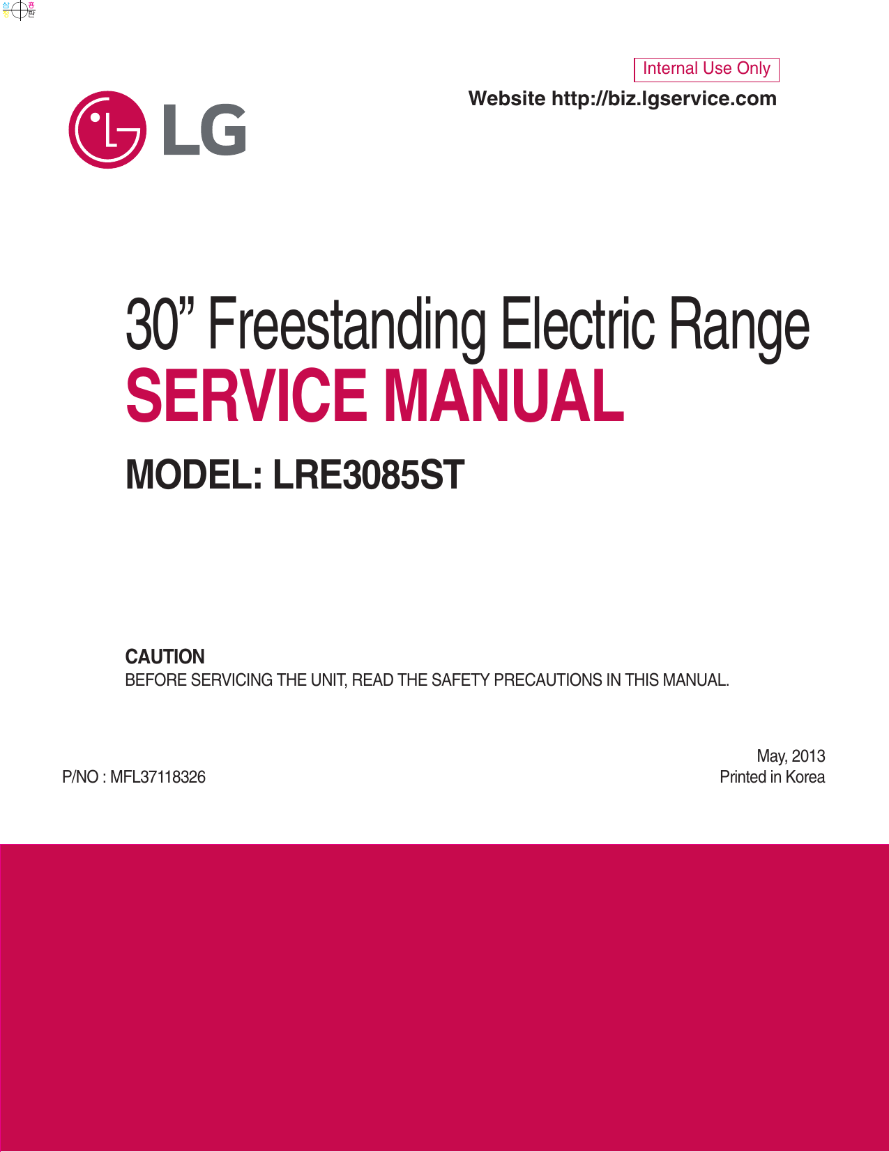 30” Freestanding Electric Range SERVICE Manualzz