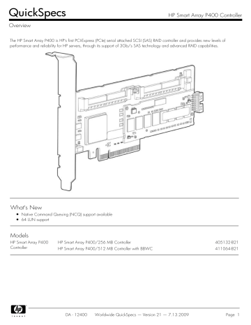 HP Smart Array P400 Controller | Manualzz