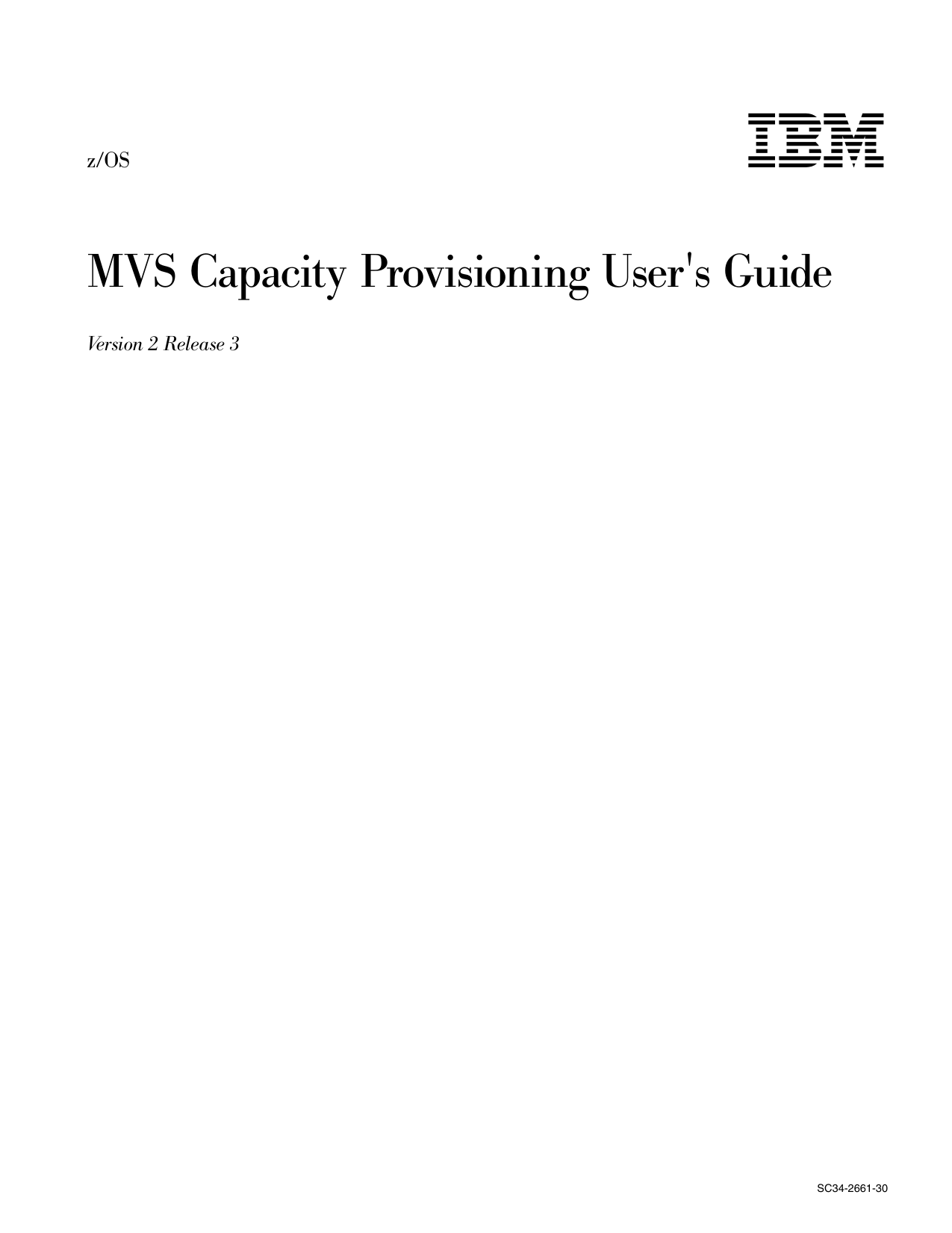 z/OS MVS Capacity Provisioning User`s Guide Manualzz