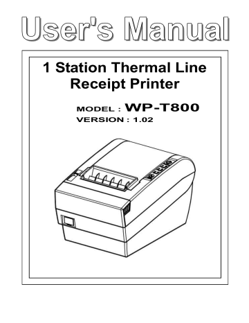 1 Station Thermal Line Receipt Printer Manualzz