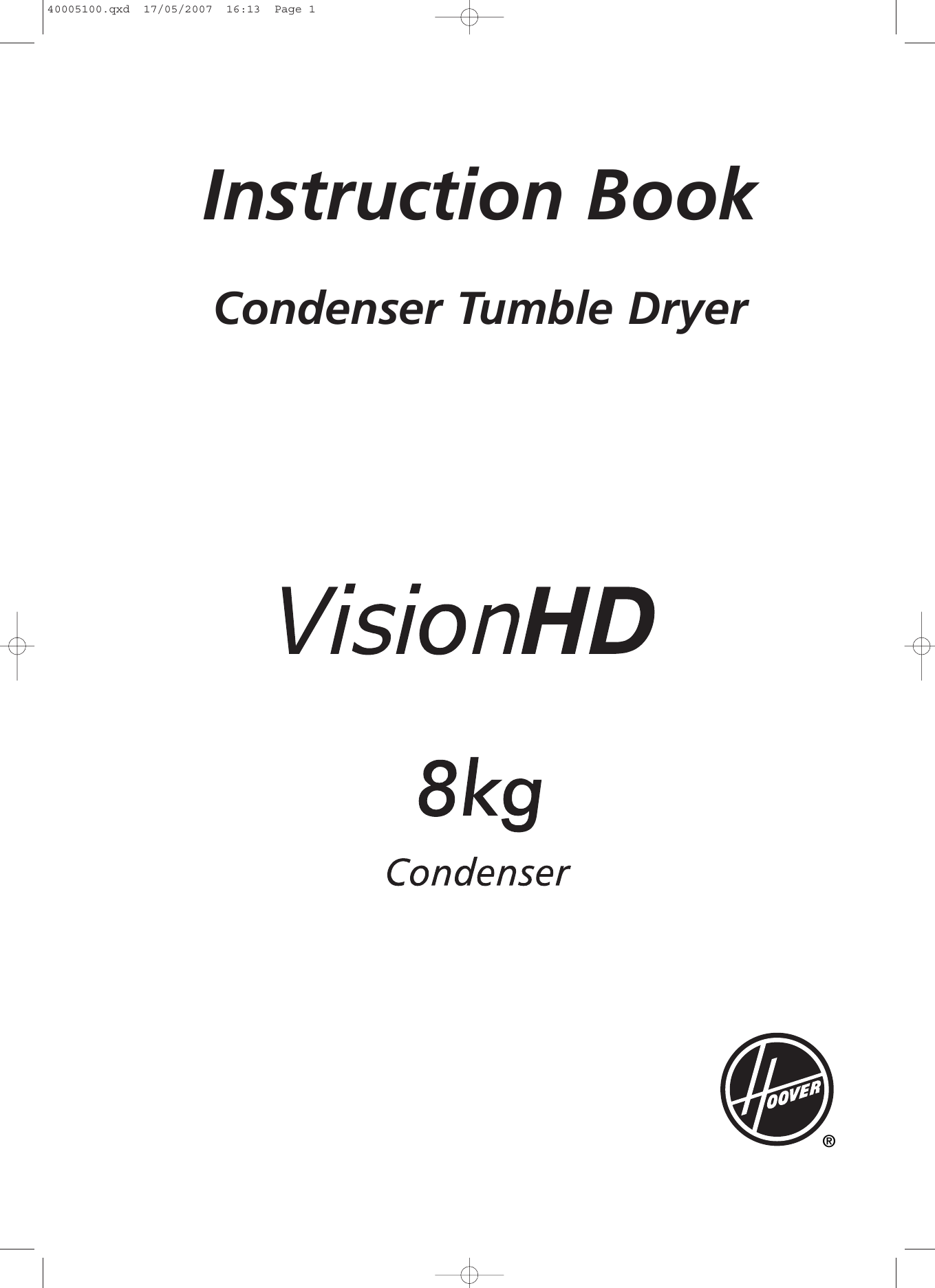 Hoover VHC 18080 Tumble Dryer User manual Manualzz