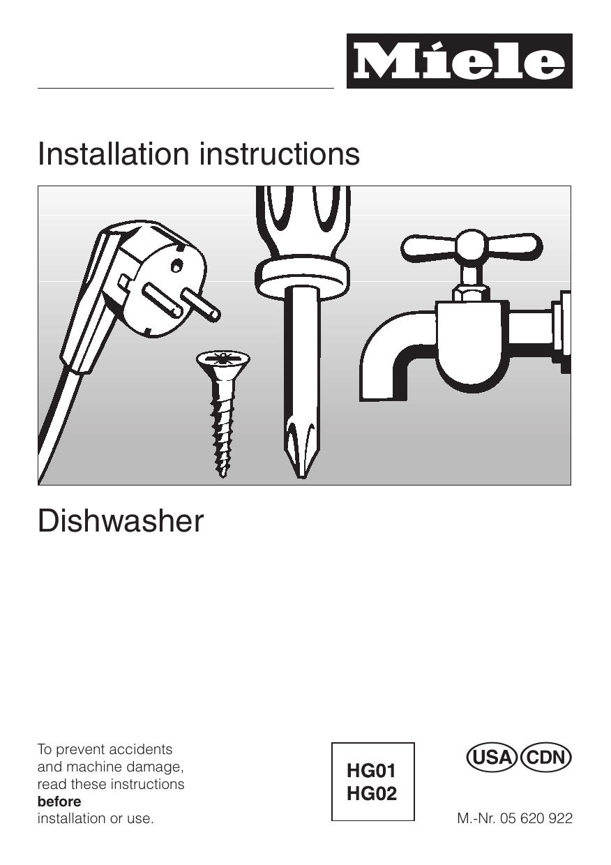 Installation instructions Dishwasher Manualzz