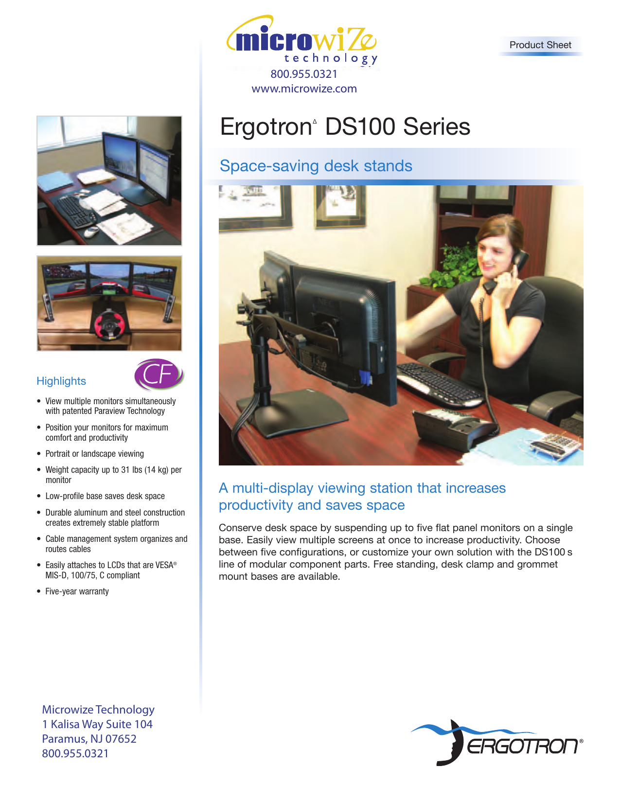 Ergotron Ds100 Series Manualzz Com