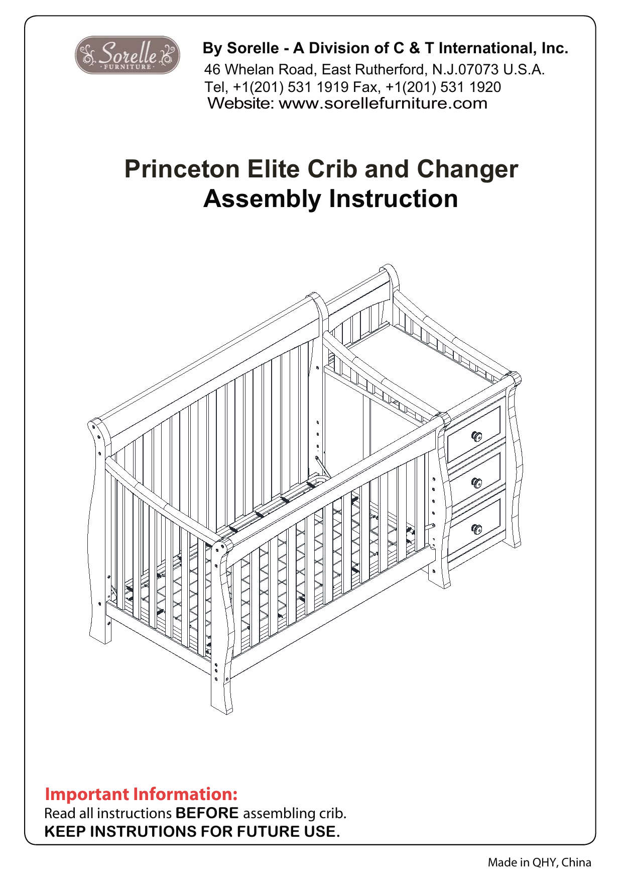 Sorelle princeton elite crib and cheap changer instructions