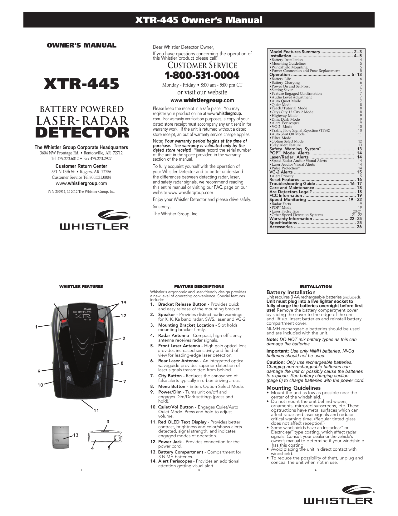 Антирадар xtr 265 инструкция