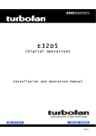 Turbofan 30D E32D5 Installation and Operation Manual