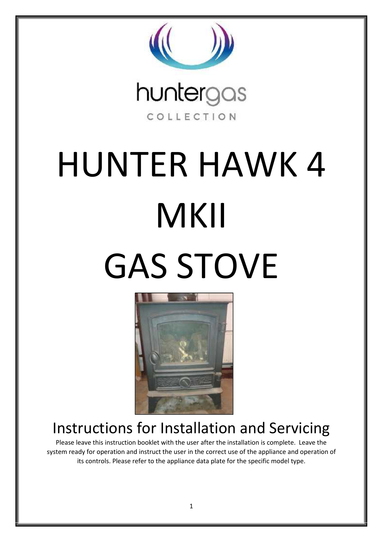 hunter hawk 4 mkii gas stove Manualzz