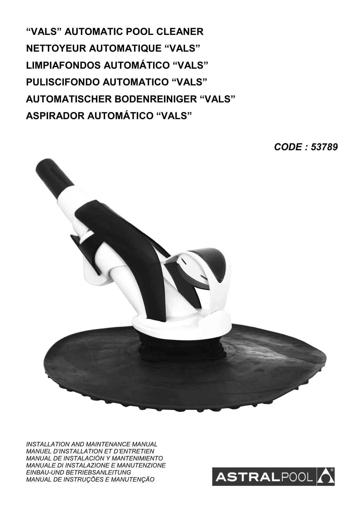 Astral Pool VALS 53789 Installation and Maintenance Manual Manualzz