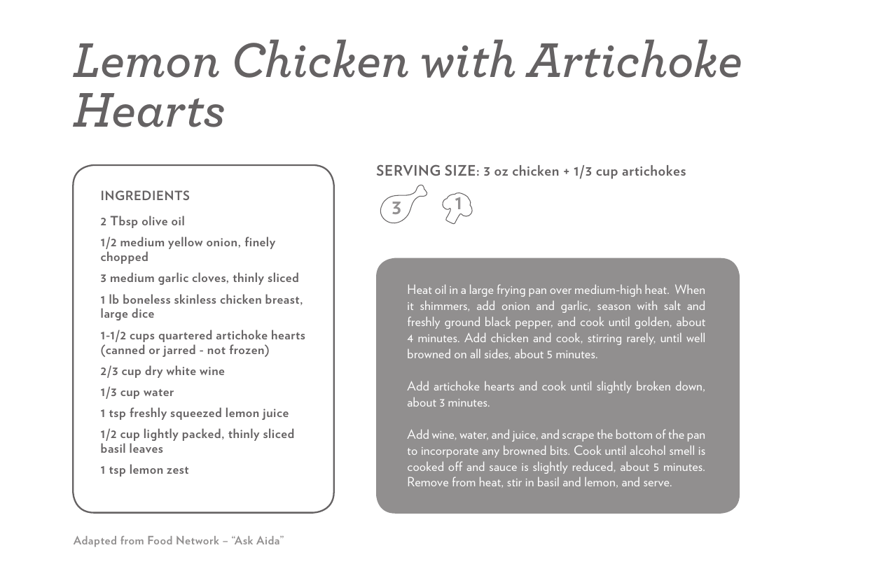 Lemon Chicken With Artichoke Hearts Manualzzcom