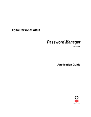 digitalpersona password manager