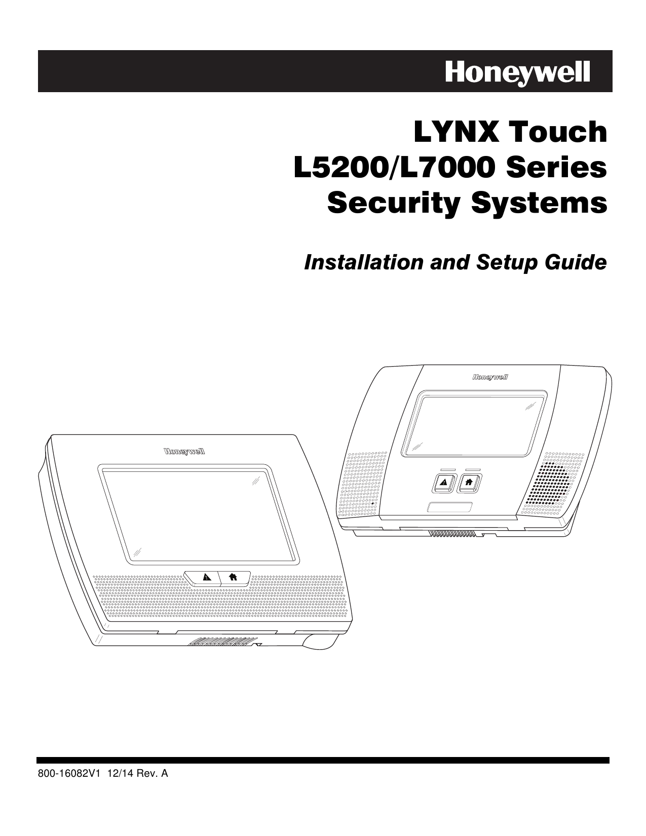 LYNX Touch L5200/L7000 Series Security Systems | Manualzz