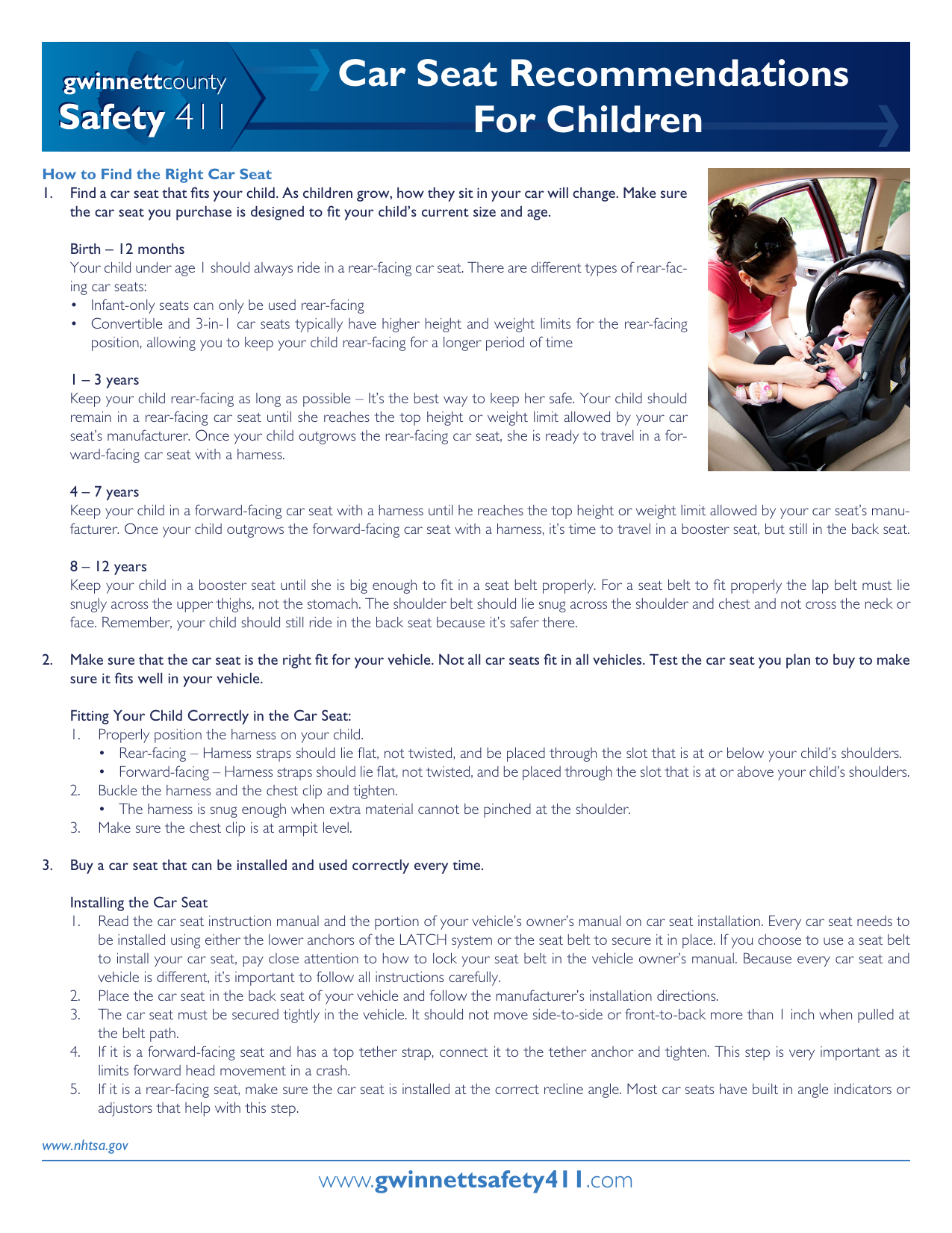 weight recommendation for forward facing