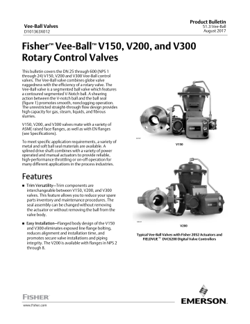 Fisher™ Vee-Ball™ V150, V200, And V300 Rotary | Manualzz