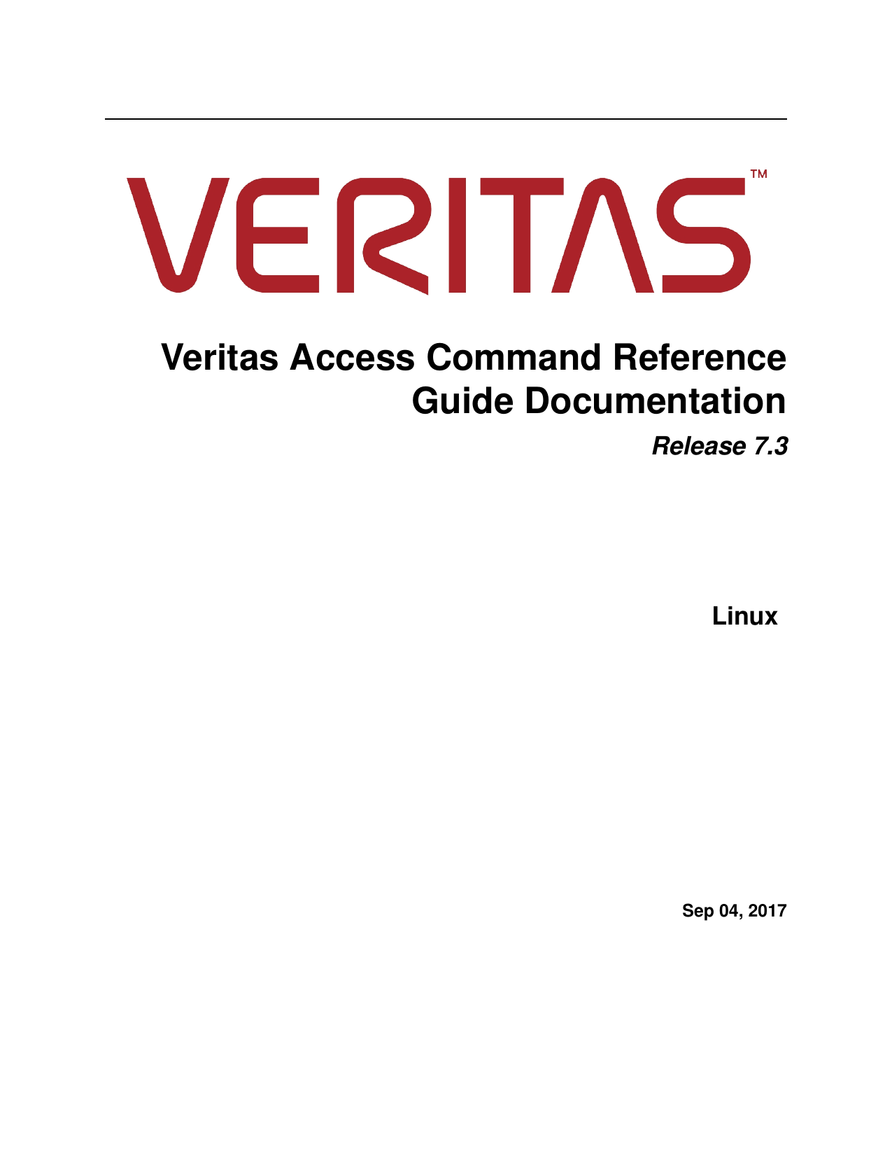 Veritas Access Command Reference Guide Documentation Manualzz