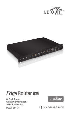 EdgeRouter PRO ERPro-8 Quick Start Guide | Manualzz