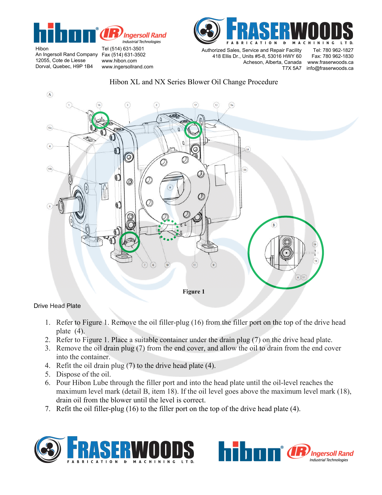 Hibon XL and NX Series Blower Oil Change Procedure 1. Refer to Manualzz