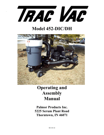 Model 452-DIC/DH Operating and Assembly Manual | Manualzz
