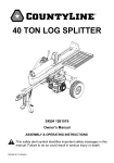 COUNTYLINE 40 TON Log Splitter Owner's Manual