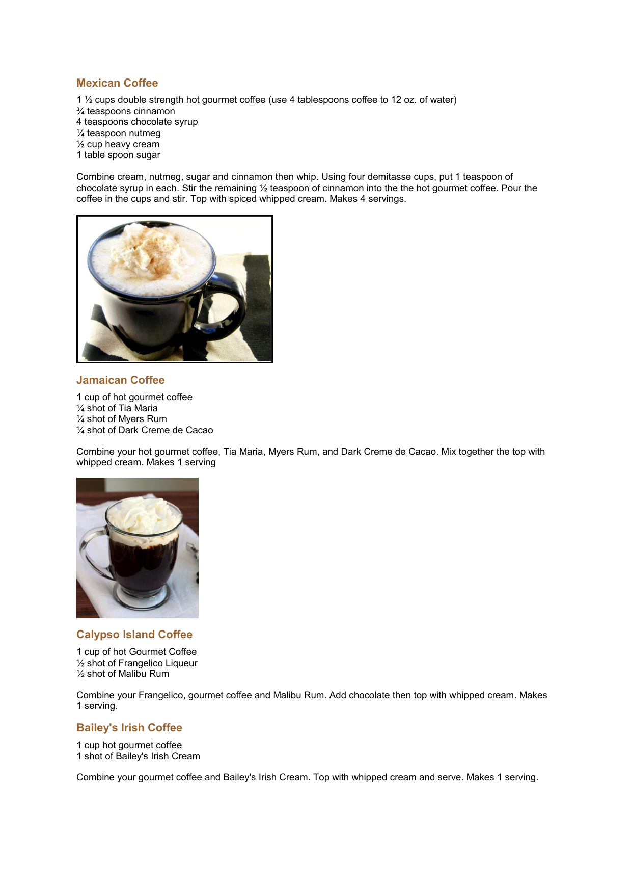 Mexican Coffee Jamaican Calypso Island Manualzz Mexican Coffee Jamaican Calypso Island Manualzz