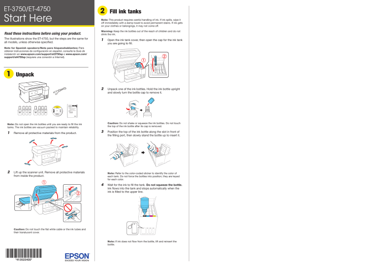 Epson ET4750, C11CG19201, C11CG20201, ET3750 User manual Manualzz