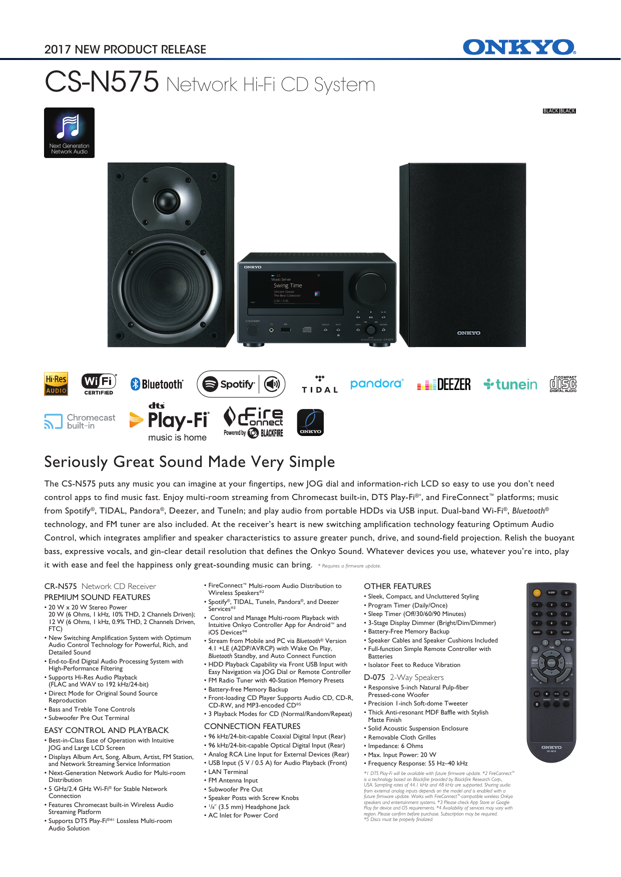 CS-N575 Network Hi-Fi CD System | Manualzz