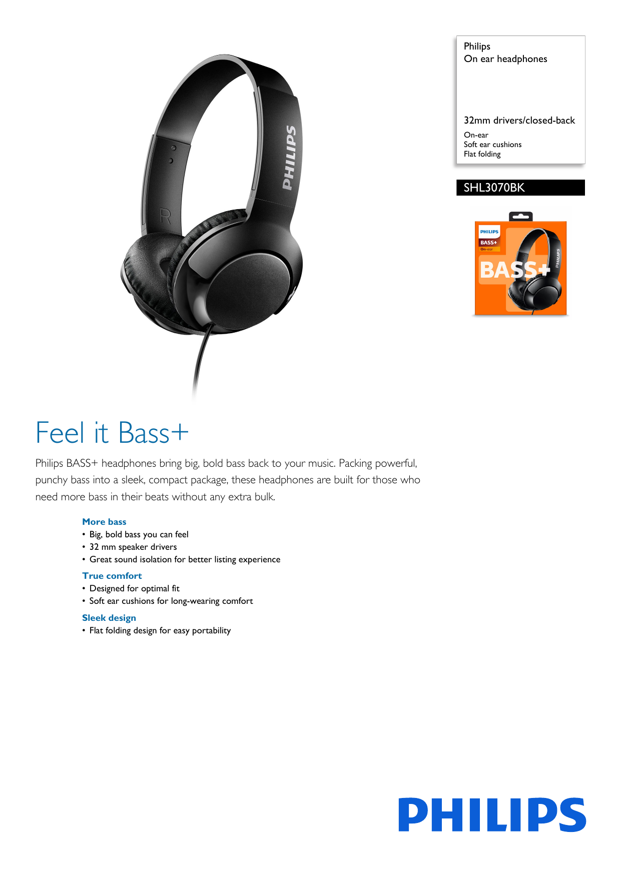 philips shl3070bk