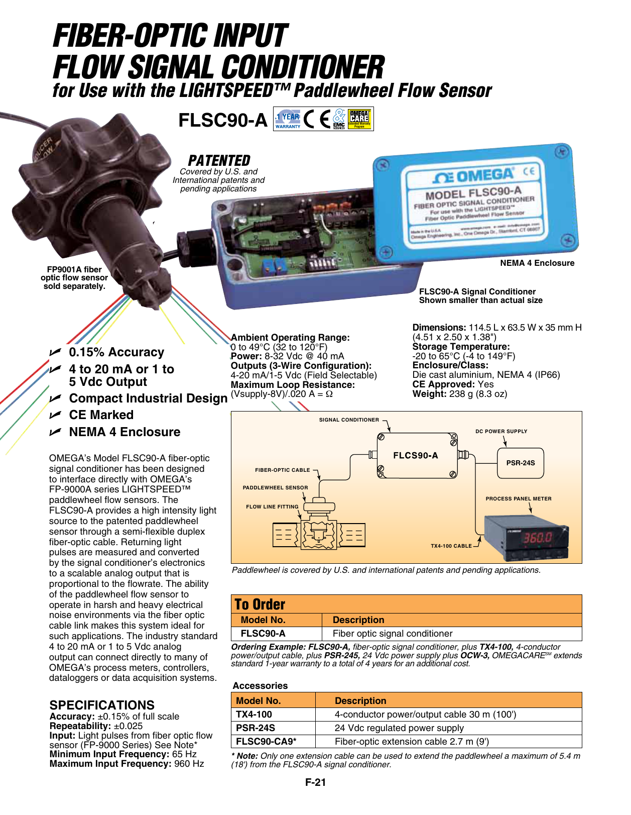 Fiber Optic Input Flow Signal Conditioner Manualzz