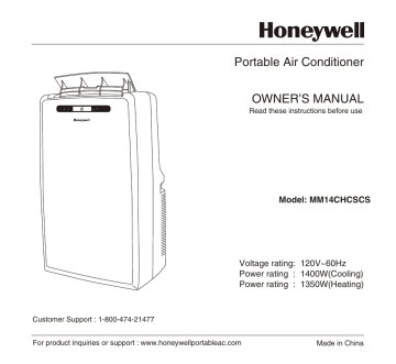 Owner S Manual Portable Air Conditioner Manualzz