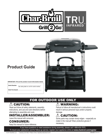 Char Broil Grill2Go Ice Product manual Manualzz