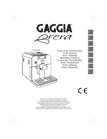 UM of Brera - descaling procedure 