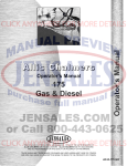 Allis Chalmers 175 Tractor Operators Manual