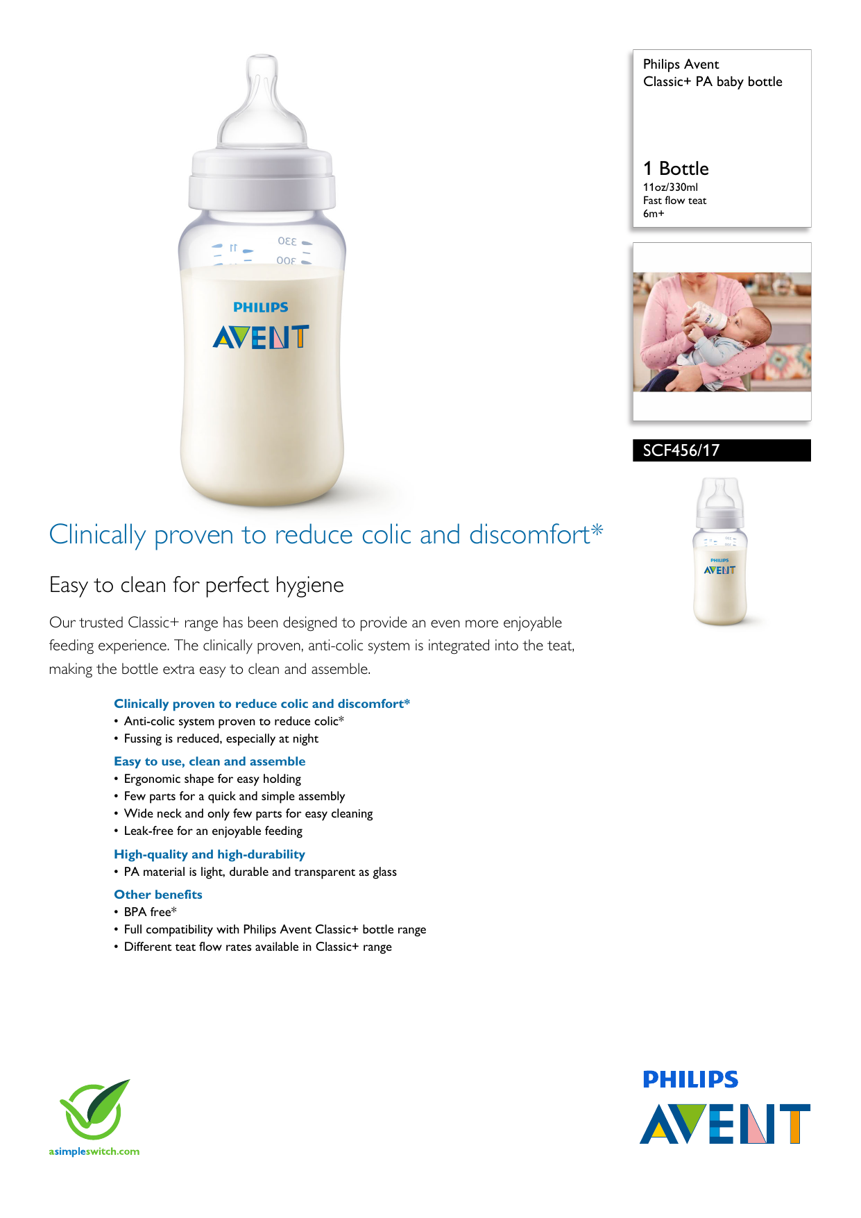 avent classic 330ml bottle