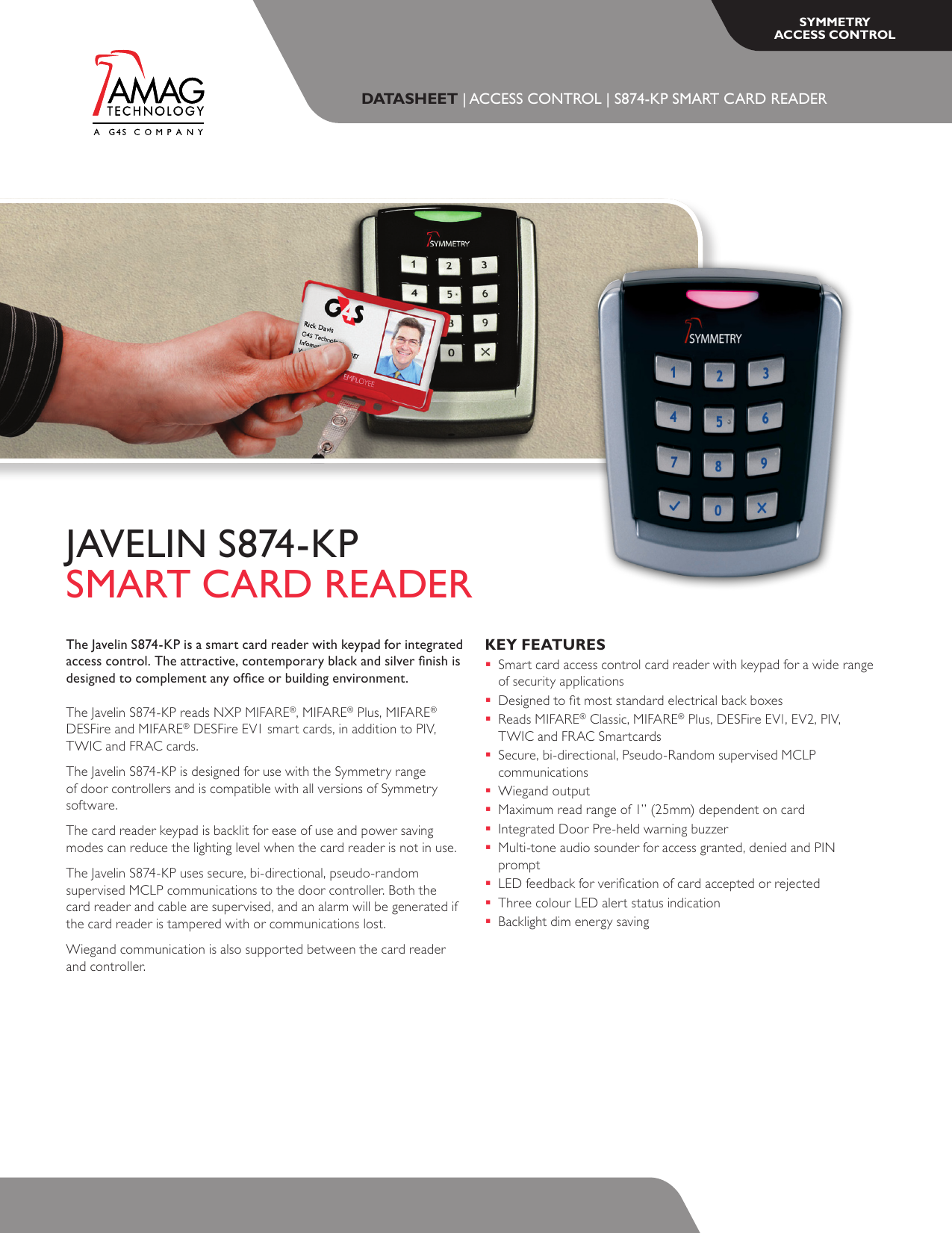 javelin s874-kp smart card reader 